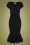 Collectif Clothing - Jamilia Fishtail Pencil Dress Années 50 en Noir 2