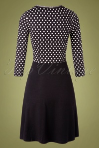 Pussy Deluxe - 50s Fine Dotties Swing Dress in Black and White 4