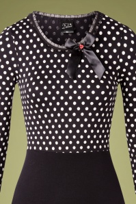 Pussy Deluxe - 50s Fine Dotties Swing Dress in Black and White 2