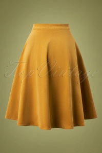 Bright and Beautiful - 70s Carrie Corduroy Skirt in Camel 2