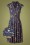 Lady V by Lady Vintage - Eva Lindy Hoppers Swing Dress Années 50 en Bleu Marine 