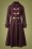 Vintage Chic for Topvintage - Robe à imprimé géométrique Jenny en brun