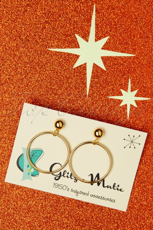 Glitz-o-Matic - Hoop Earrings in Gold