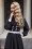 Miss Candyfloss - 50s Gwyneth Bishop Sleeve Swing Dress in Navy 3
