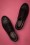 La Veintinueve - 60s Agnes Glitter Flats in Black 4