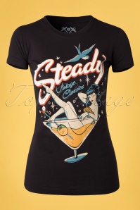 Steady Clothing - 50s Vintage Classics T-shirt in Black