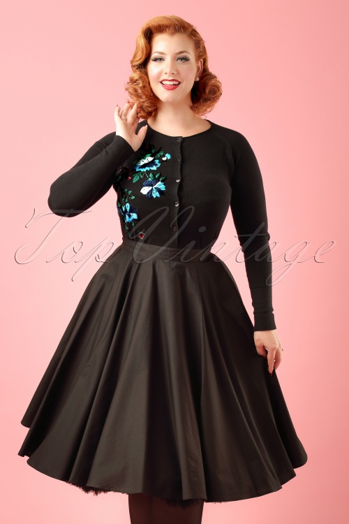 Black swing skirt clearance 1950s