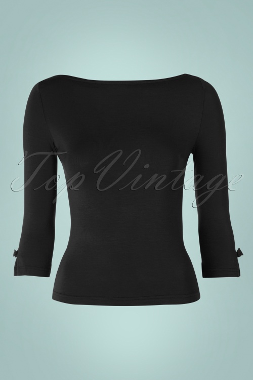 Banned Retro - Modern Love Top in Black