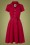 Pretty Retro - 40s Pretty Shirt Dress in Dark Red