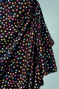 Lady V by Lady Vintage - Elsie Spotty Pencil Dress Années 50 en Noir 3