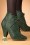 Bettie Page Shoes - 50s Eddie Lace Up Booties in Green