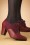 Lulu Hun - 40s Vera Shoe Booties in Burgundy 