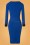 Vintage Chic for Topvintage - Clayre Pencil Dress Années 50 en Bleu Roi et Noir 4