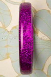 Splendette - TopVintage Exclusive ~ 20s Fedora Midi Glitter Bangle in Purple