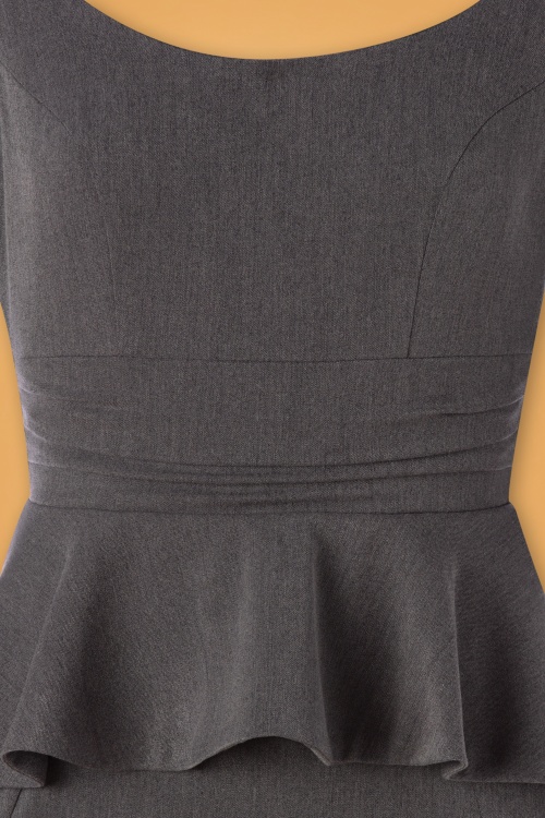 Miss Candyfloss - Ava Collaboration ~ 50s Ava Pencil Dress in Grey 6
