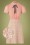 Paper Dolls - Mini Boucle A-Line Dress Années 60 en Rose Poudre 