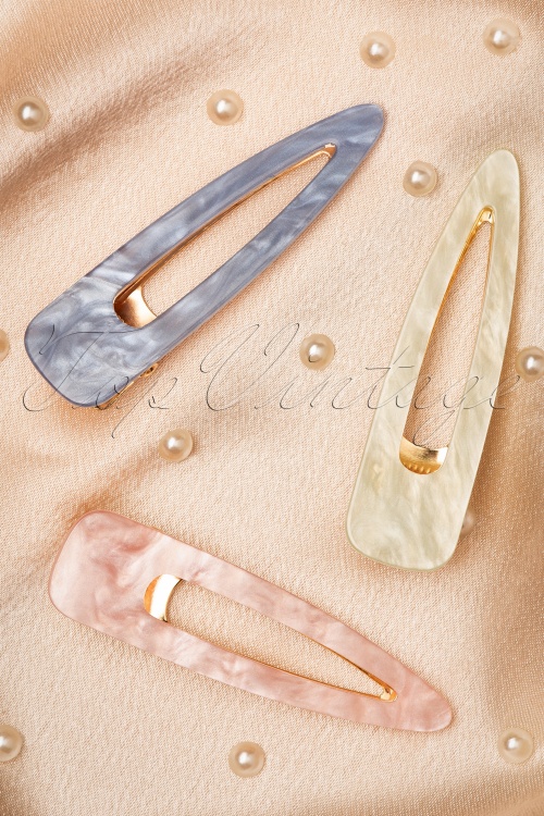 Darling Divine - Marble Hairclips en Pastel