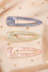 Darling Divine - Marble Hairclips in Pastel 2