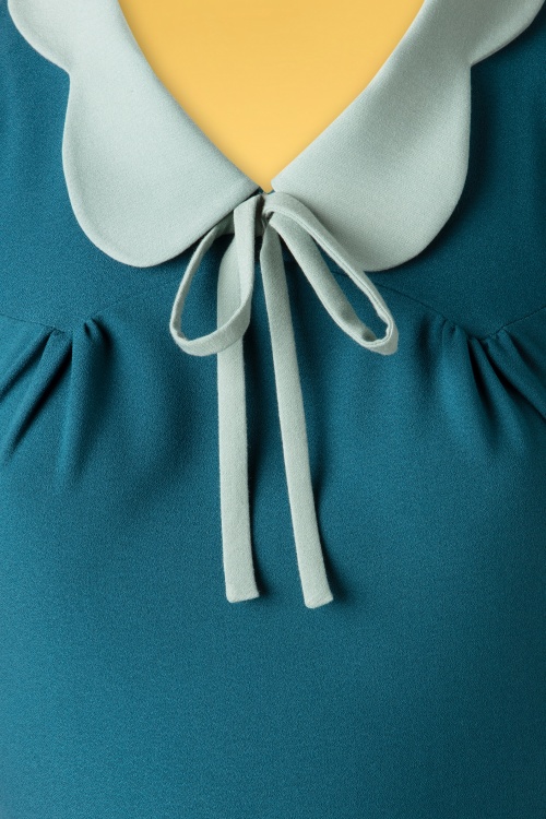 Miss Candyfloss - Ella Collaboration ~ Ella Kat Swing-Kleid in Blaugrün und Minze 6