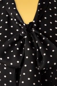 Belsira - 50s Emerson Dots Blouse in Black and Ivory 4