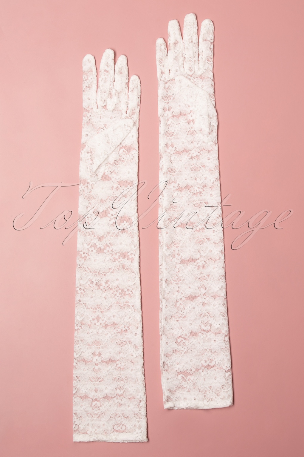 off white lace gloves