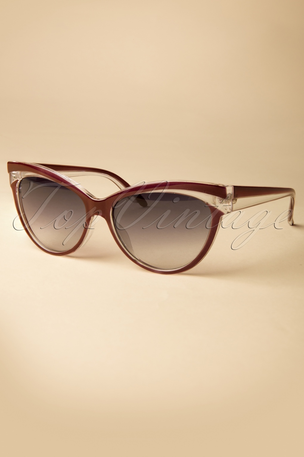 Judy Classic 50s Sunglasses In Burgundy 