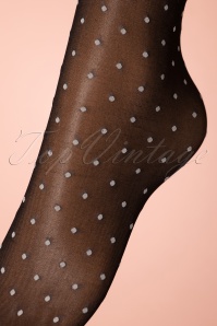 Marcmarcs - 50s Little Dots Socks in Black  2