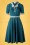 Miss Candyfloss - Ella Collaboration ~ 40s Ella Kat Swing Dress in Teal and Mint 3