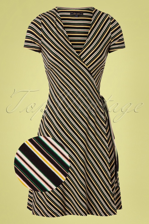 King Louie - 60s Gelati Wrap Dress in Black 2