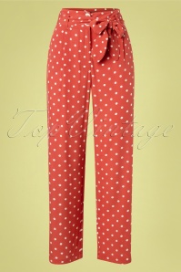 King Louie - 40s Ava Pablo Straight Pants in Apple Pink 2