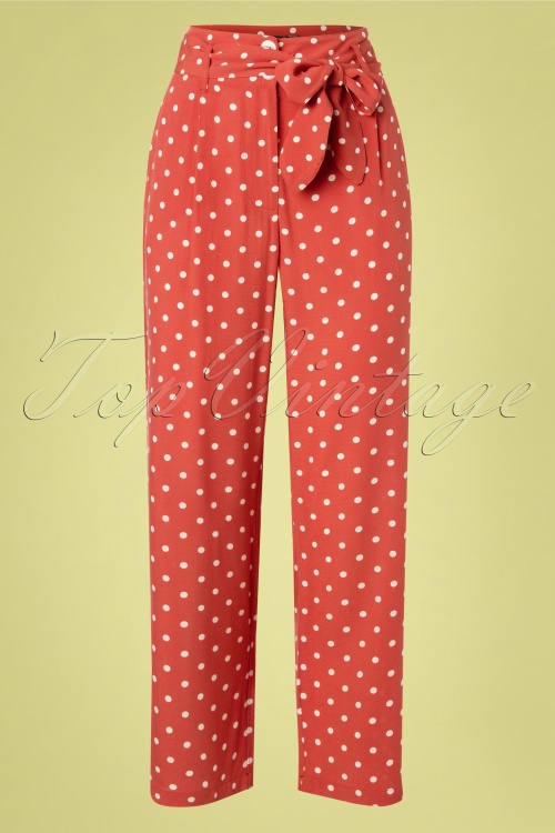 King Louie - 40s Ava Pablo Straight Pants in Apple Pink 2