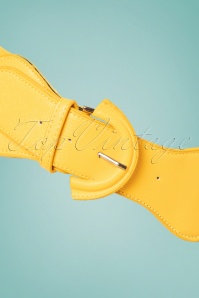 Collectif Clothing - 50s Maxine Cinch Stretch Belt in Yellow 2