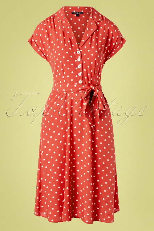King Louie - 40s Darcy Pablo Dress in Apple Pink 2