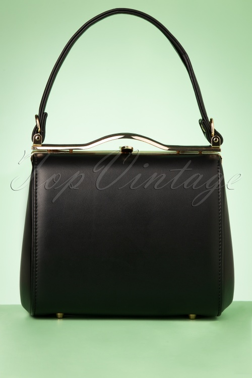 Collectif Clothing - 60s Carrie Bag in Black 3