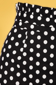 Banned Retro - 50s Polka Frill Pencil Skirt in Black 3