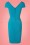 Vintage Chic for Topvintage - Brenda Pencil Dress Années 50 en Bleu Mosaïque 5