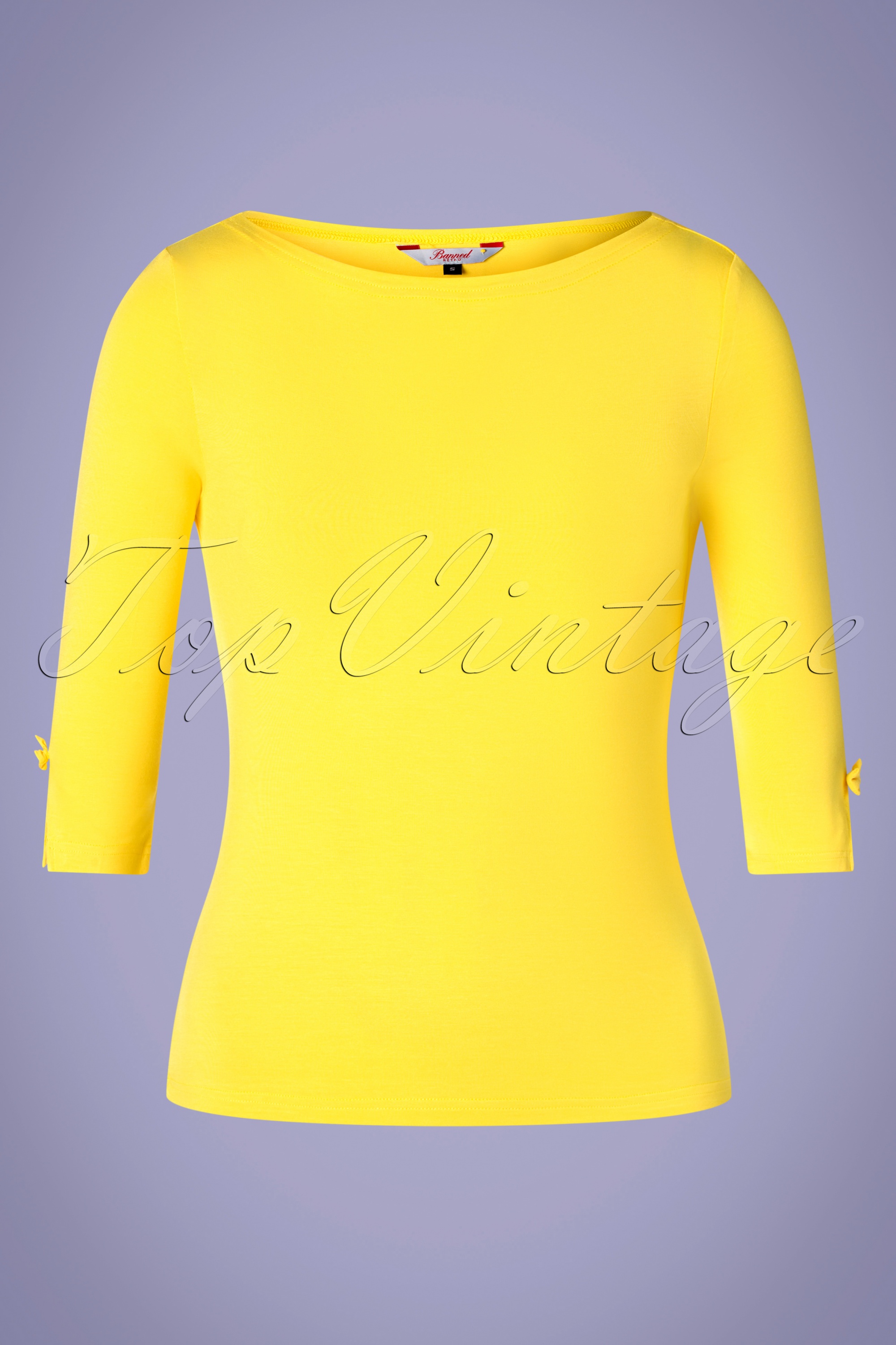 Banned Retro - Modern Love top in geel