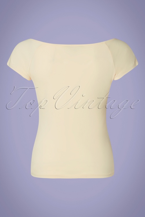 Banned Retro - Bow Wow Top in Creme 2