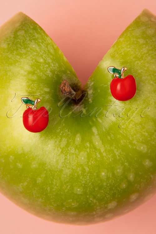 Topvintage Boutique Collection - Apple-Ohrstecker in Rot