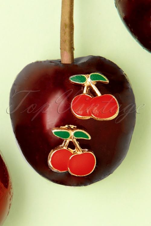 Topvintage Boutique Collection - Apple oorstekers  in rood