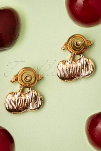 Topvintage Boutique Collection - Cherry Stud Earrings Années 50 en Rouge 3