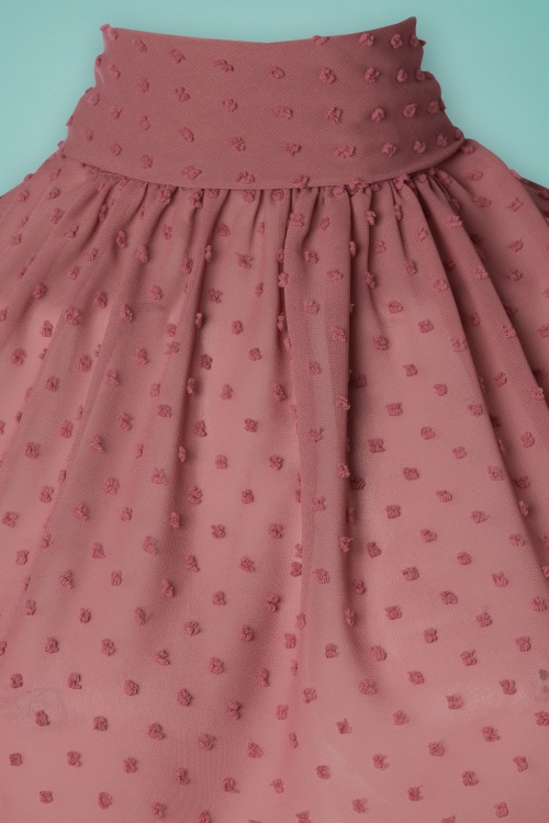 Closet London - Gabby blouse met stippen in oud roze 3