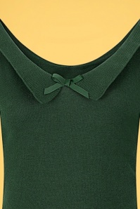 Collectif Clothing - 50s Babette Jumper in Forest Green 4