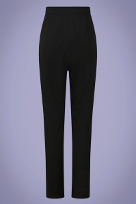 Collectif Clothing - 50s Louise Cigarette Trousers in Black 4