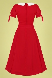 Collectif Clothing - Mirella Swing Dress Années 50 en Rouge 4