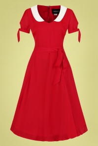 Collectif Clothing - Mirella swingjurk in rood 2