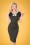 Collectif Clothing - 50s Clair Mini Polka Dot Pencil Dress in Black and White