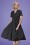 Collectif 32129 Caterina Mini Polka Dot Swing Dress Black 20191030 020L W
