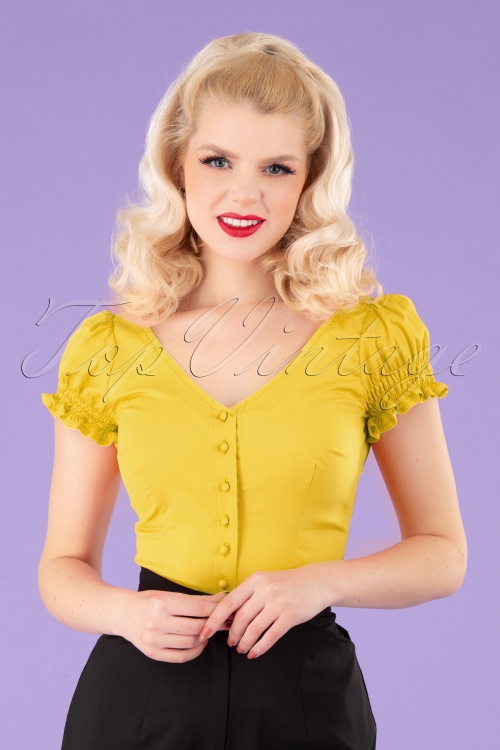 Collectif Clothing - Sofia Gypsy top in geel