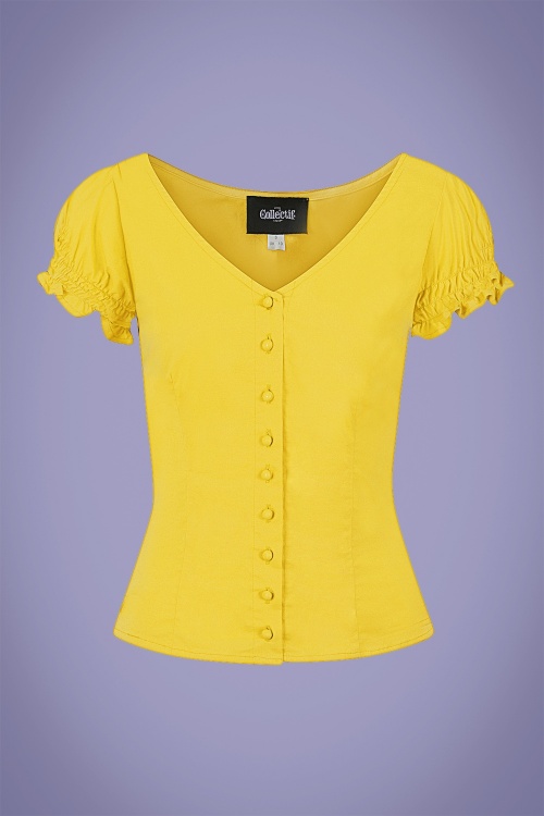 Collectif Clothing - Sofia Gypsy top in geel 2